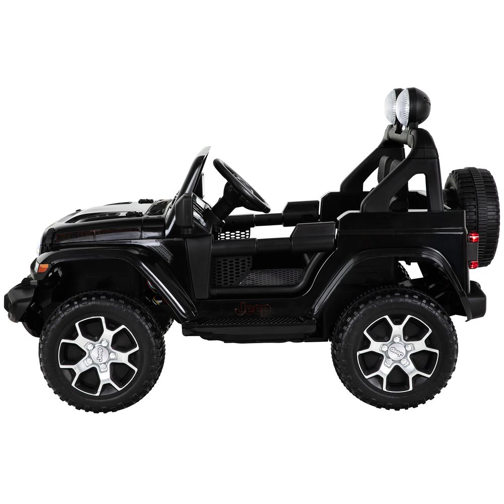 Elbil for barn Jeep Wrangler Rubicon - hvit/sort