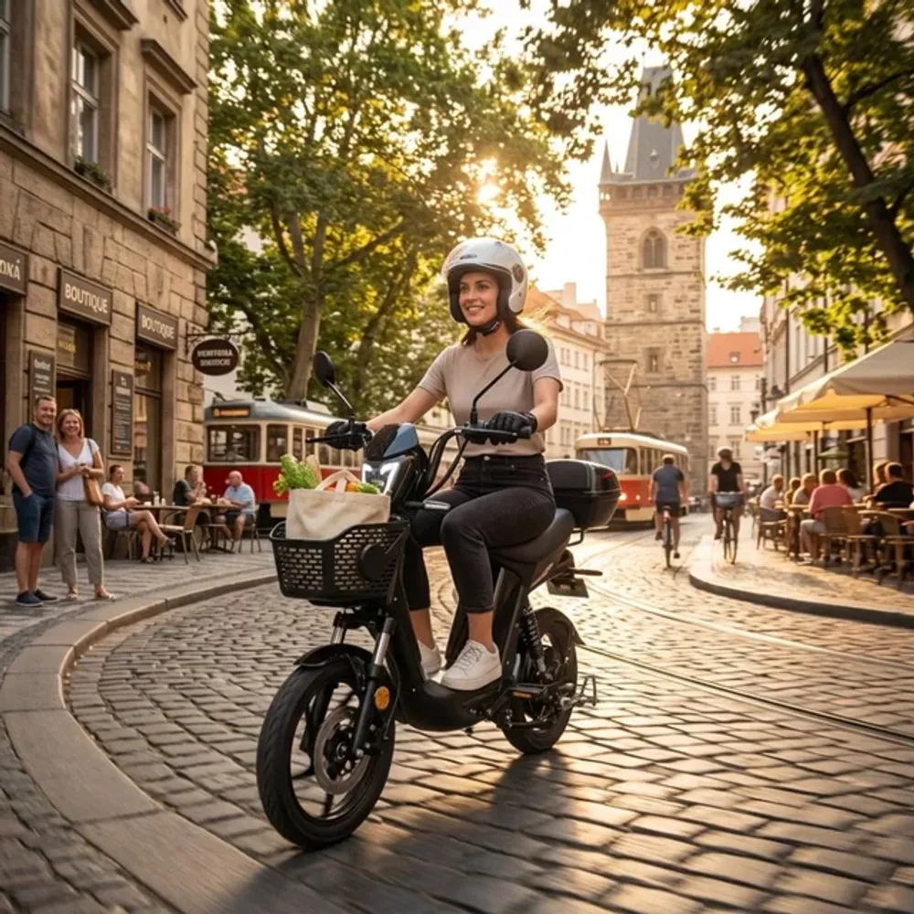 W-TEC E-Greta II elektrisk scooter/sykkel - fargevalg