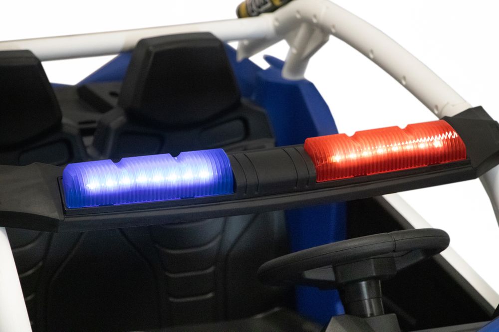 Elektrisk politi-UTV for barn 24V 2x200W 2-seter med blålys