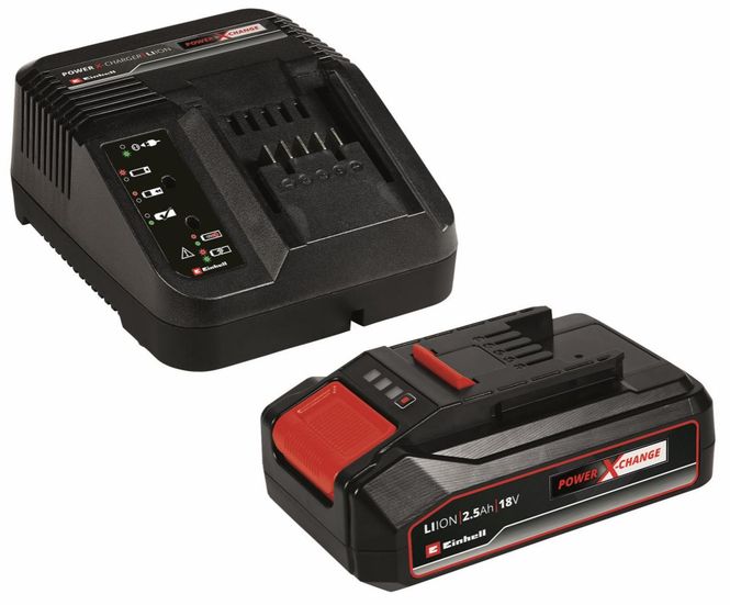 Hovedbilde Einhell 18V lader og batteri 2,5Ah Power X-Change