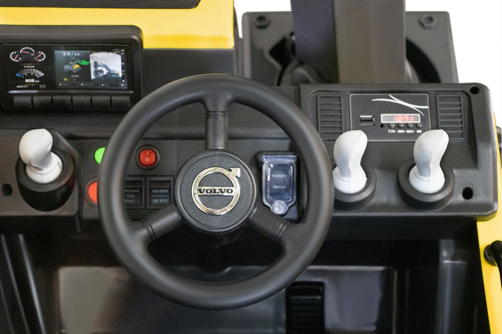 Volvo gravemaskin elbil barn 12V med ballbasseng