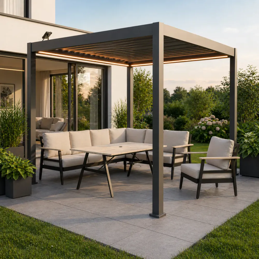 Bioklimatisk pergola for helårs bruk - 3x3x2,5 m