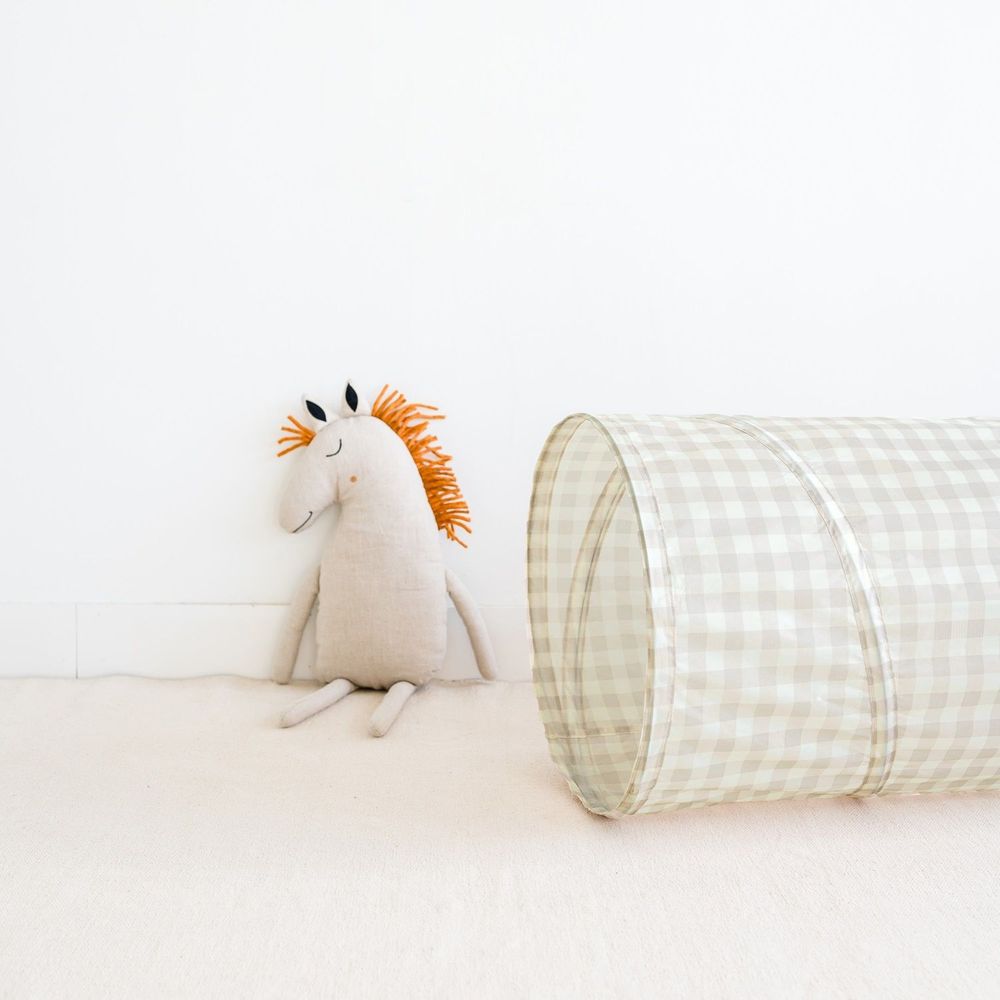 3 Sprouts leketunnel Gingham - beige