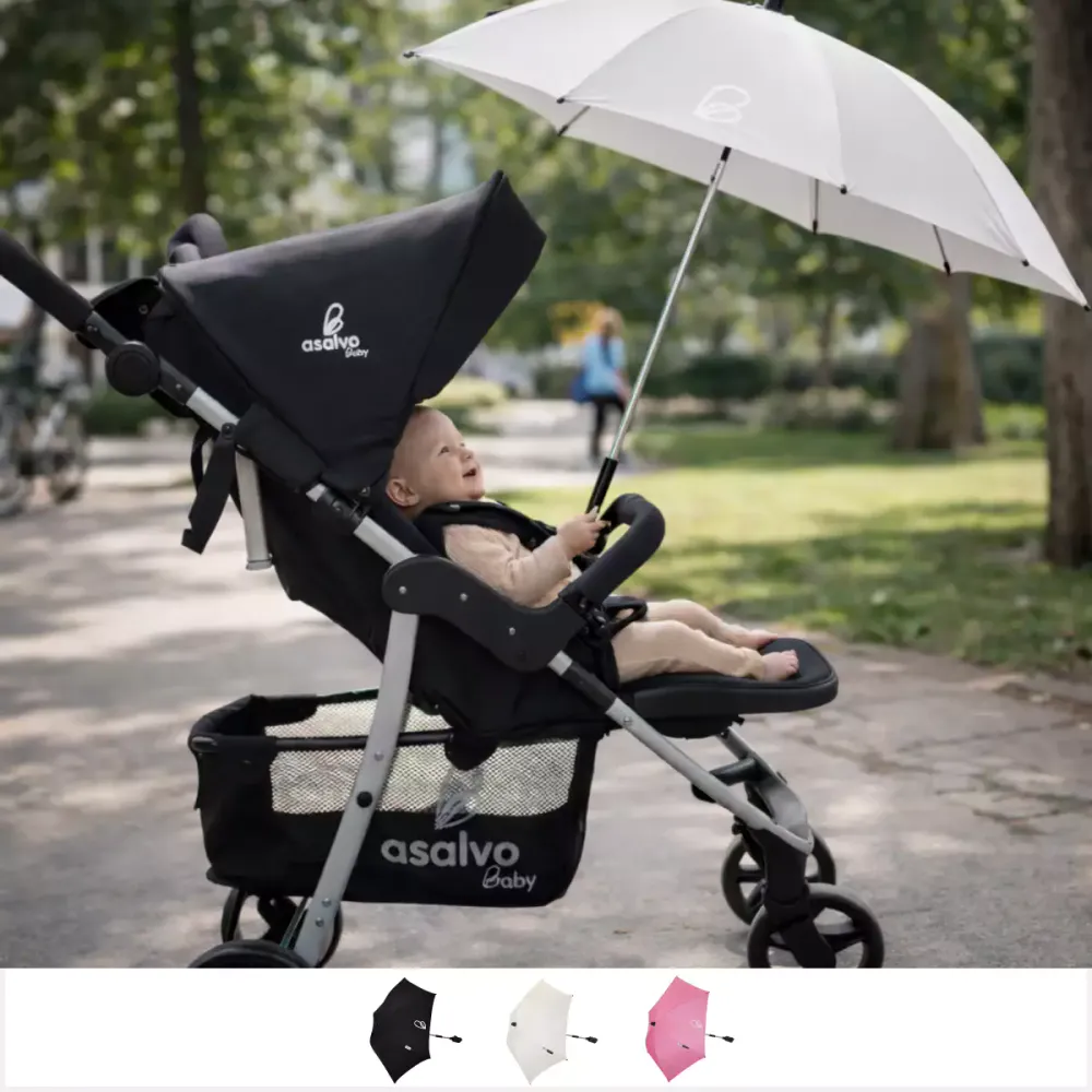 Asalvo parasoll UV 50+ til barnevogn - Fargevalg