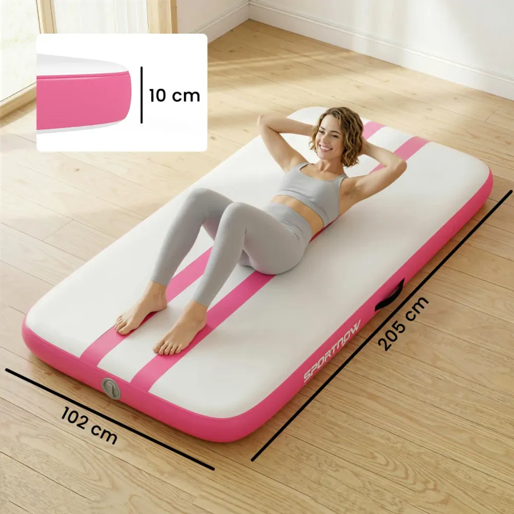 Oppblåsbar Gymnastikkmatte 205 cm med Pumpe