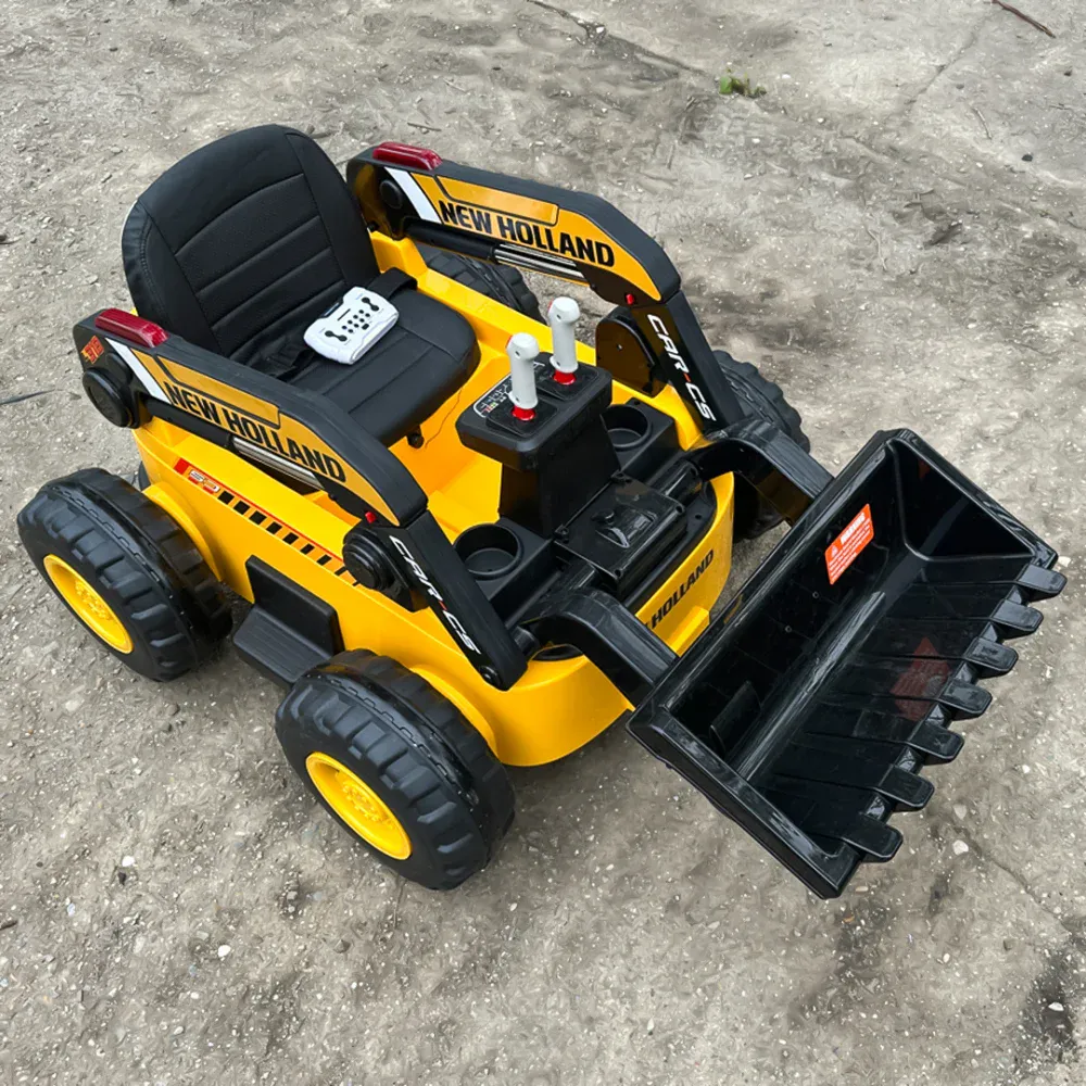 NEW Holland 12V 300W Elektrisk Hjullaster for Barn – Gul