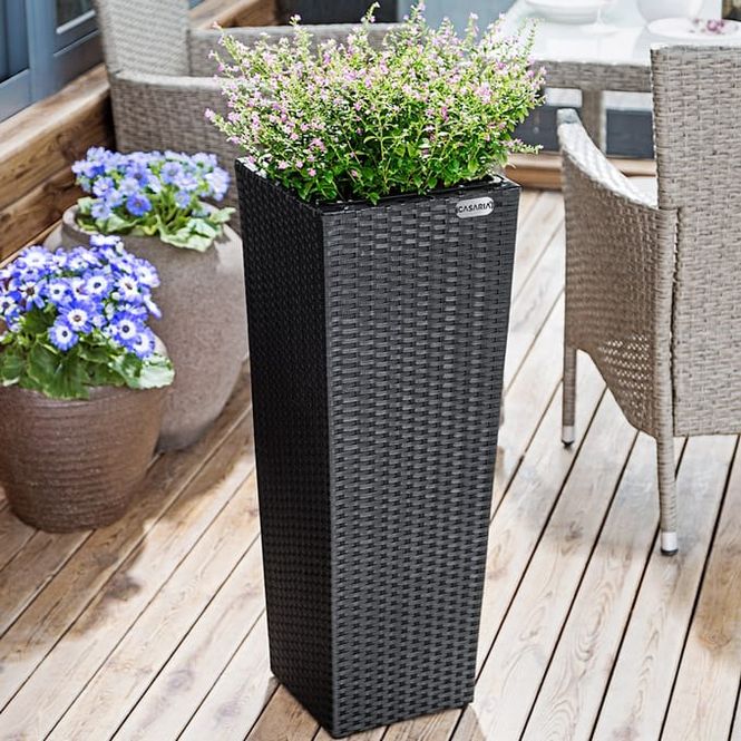 Hovedbilde Polyrotting blomsterpotte sett med 3 - sort