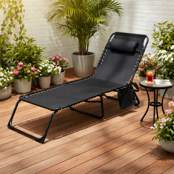 Hovedbilde Solseng 190 × 58 × 30 cm med Lomme - Sort