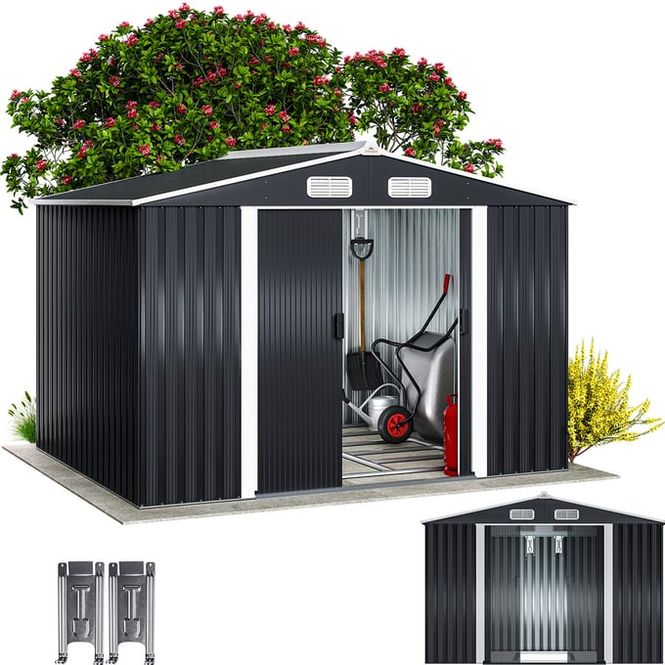 Hovedbilde Redskapsbod metall 260x205x180cm - antrasitt