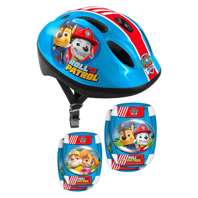 Hovedbilde Barnehjelm og beskyttelsessett Paw Patrol