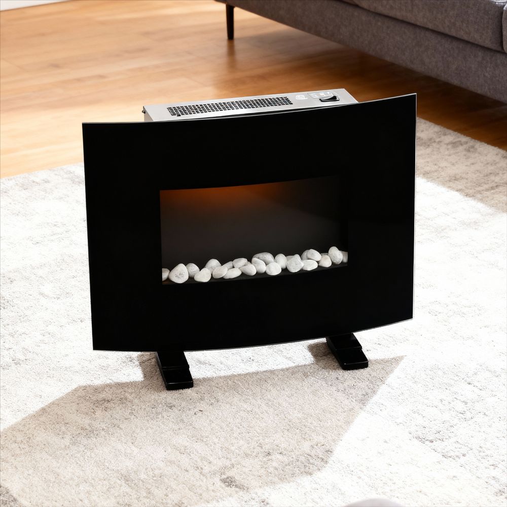 Elektrisk peis 1000/2000 W for vegg eller gulv – 61 cm