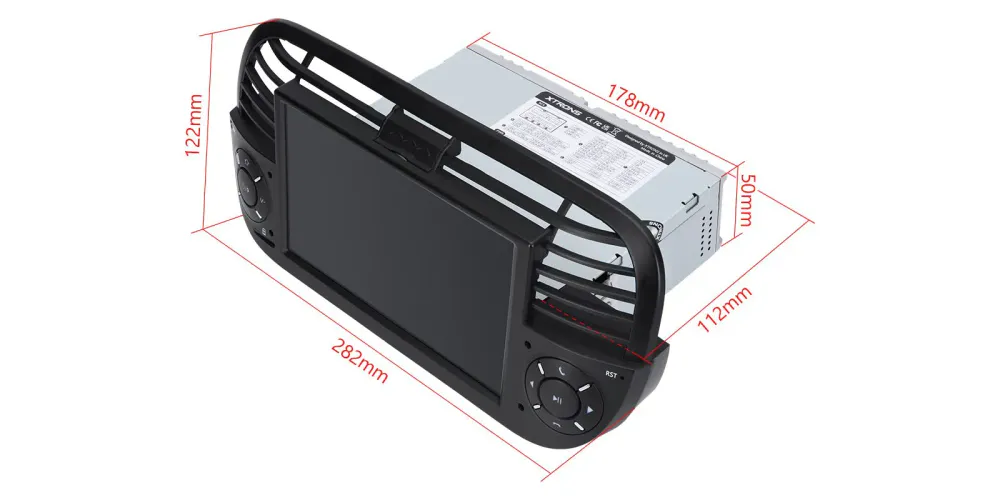 Fiat 500 stereo | DAB+ | Android 14 | 4 GB RAM & 64 GB ROM