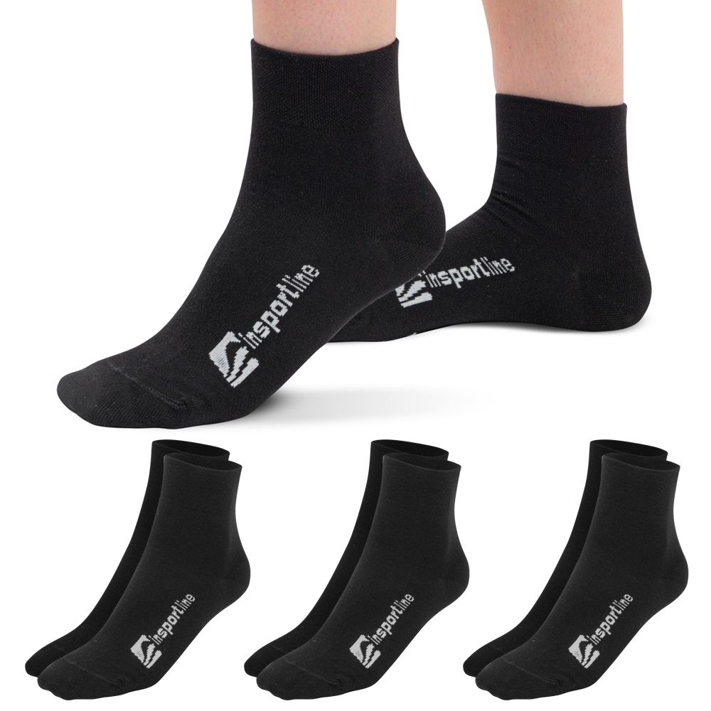 Bambussokker Crew Silvatic AG+ antibakterielle - sort 3 pk