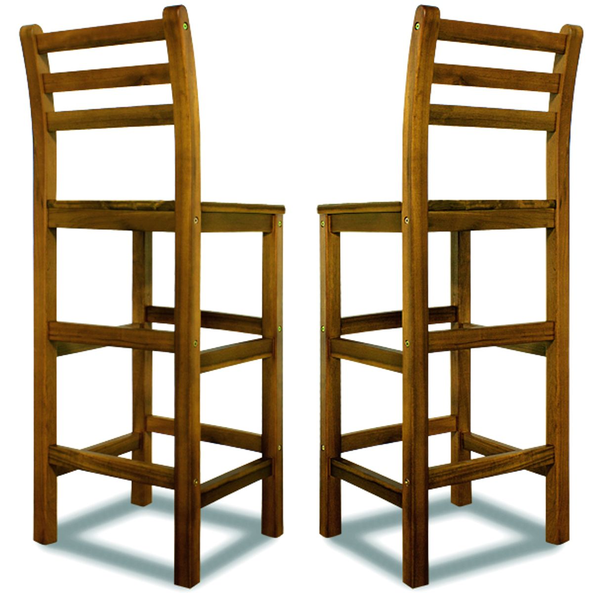 Barbordsett i akasietre - 3 deler med 2 barkrakker