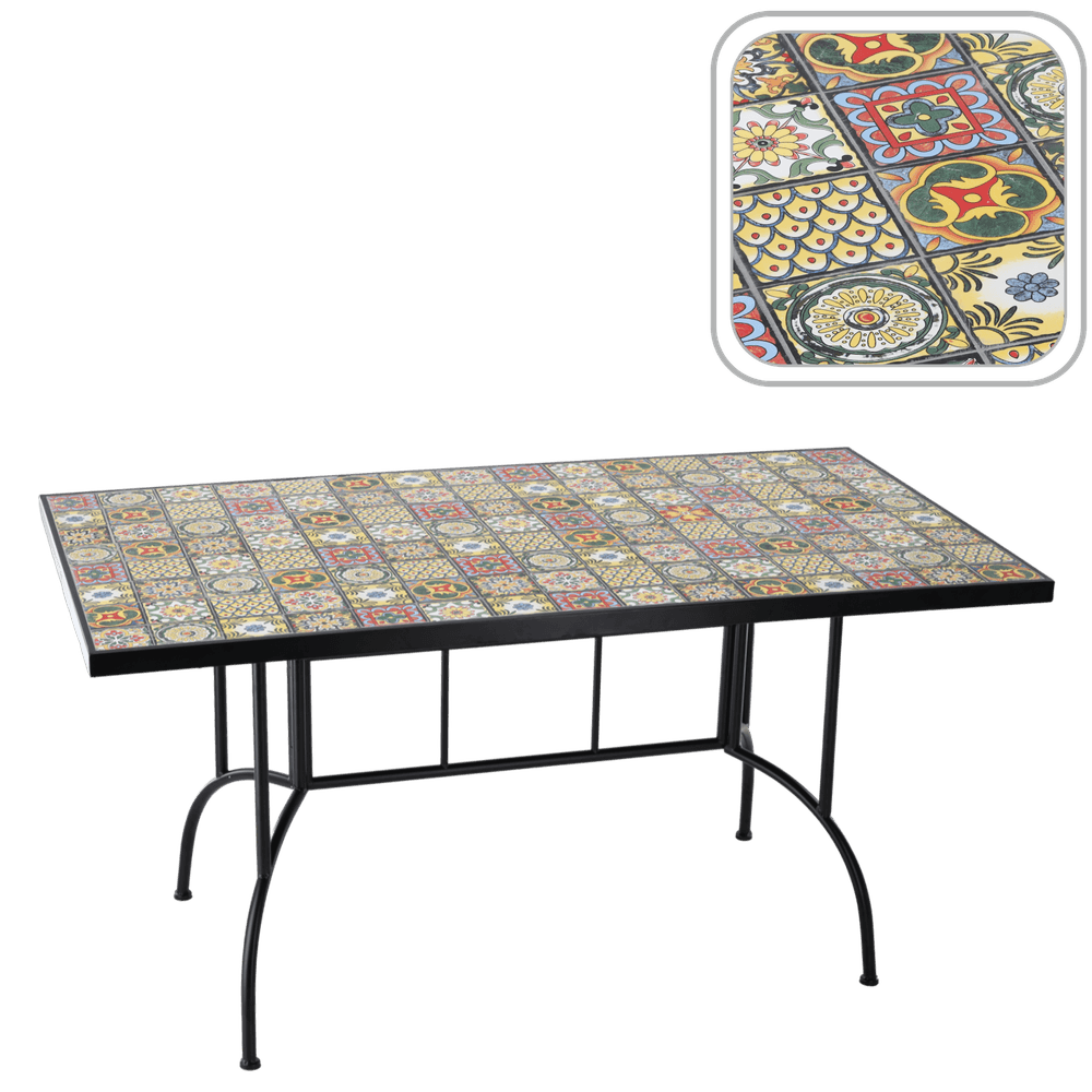 Mosaikk hagebord - 150 × 80 × 74 cm