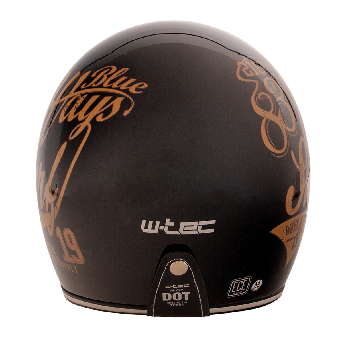 MC-hjelm W-TEC Café Racer - 3Ways Surf Bronze