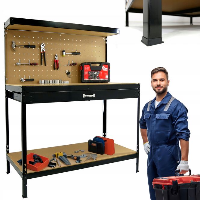 Hovedbilde Arbeidsbenk med skuff - 120 x 60 x 150 cm