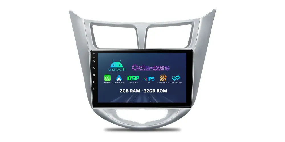 Hyundai bilstereo Android 12 DSP CarAutoPlay 9 tommer