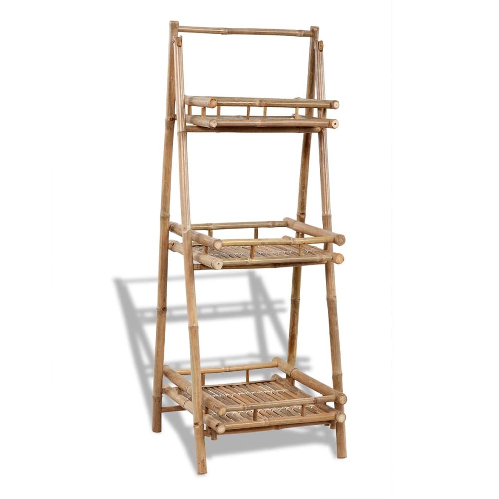 Blomsterhylle i bambus - 56x50x145 cm