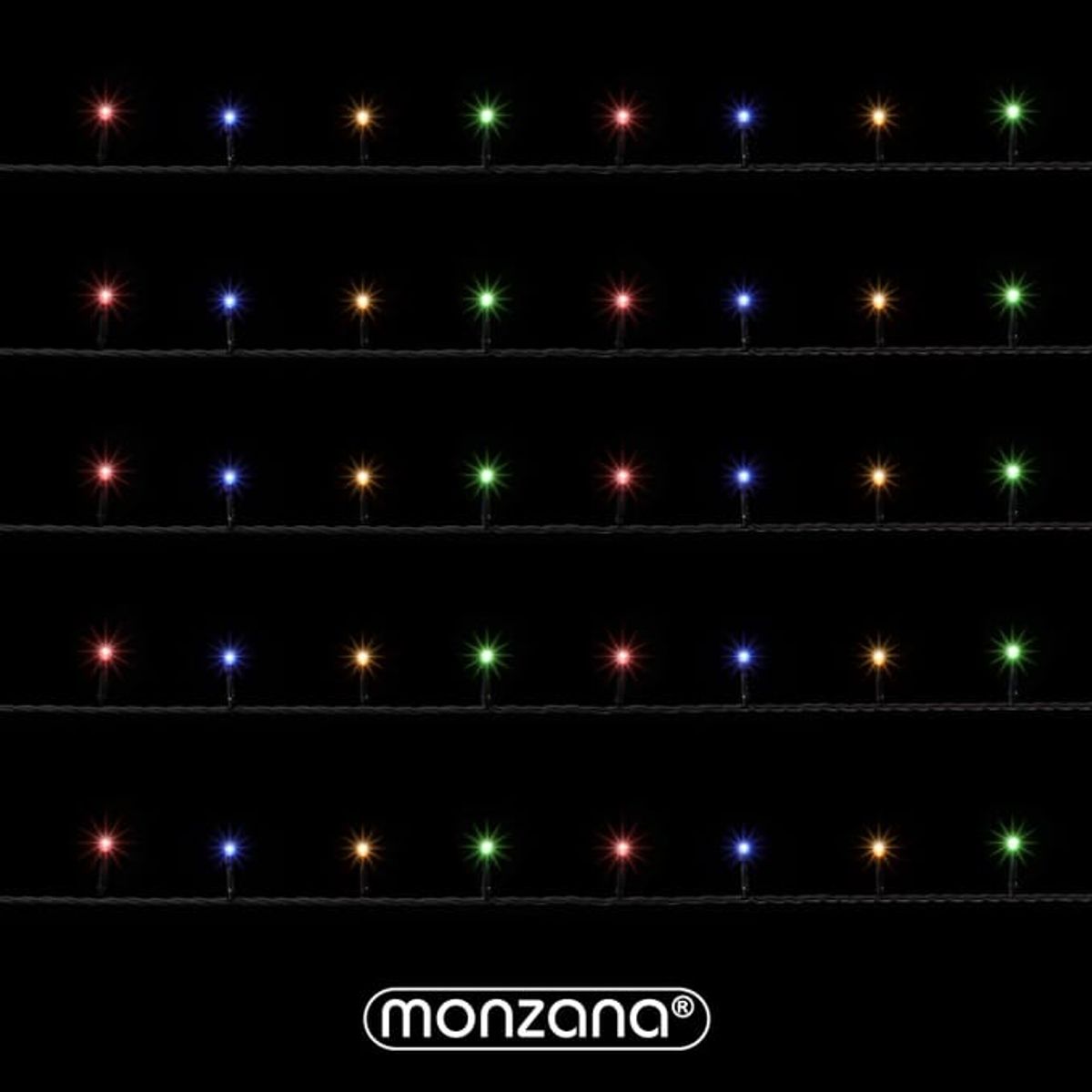 Julelyslenke fargerik - 60m