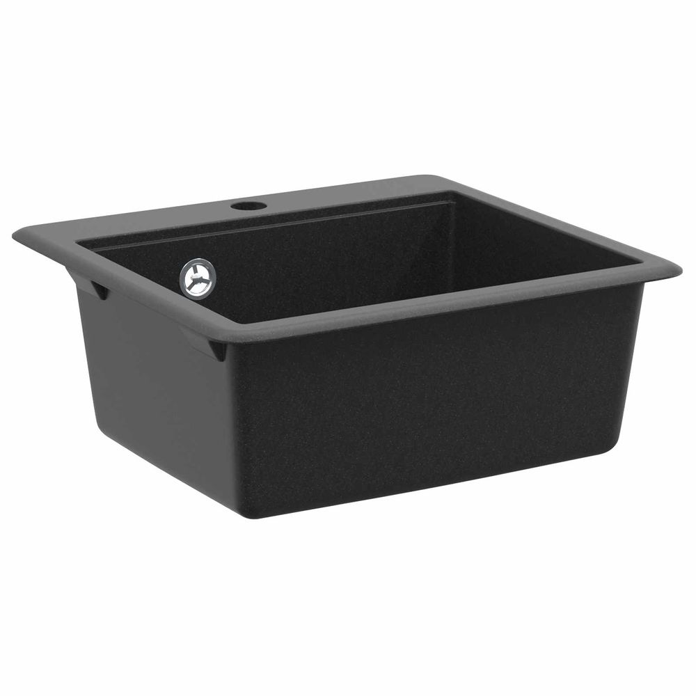 Vask i granitt 470x440 mm - sort