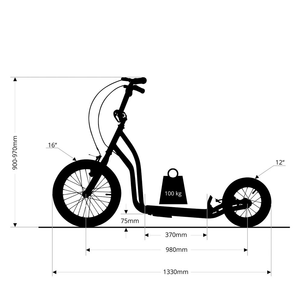 Kick Scooter inSPORTline Suter SE Sort-Gul