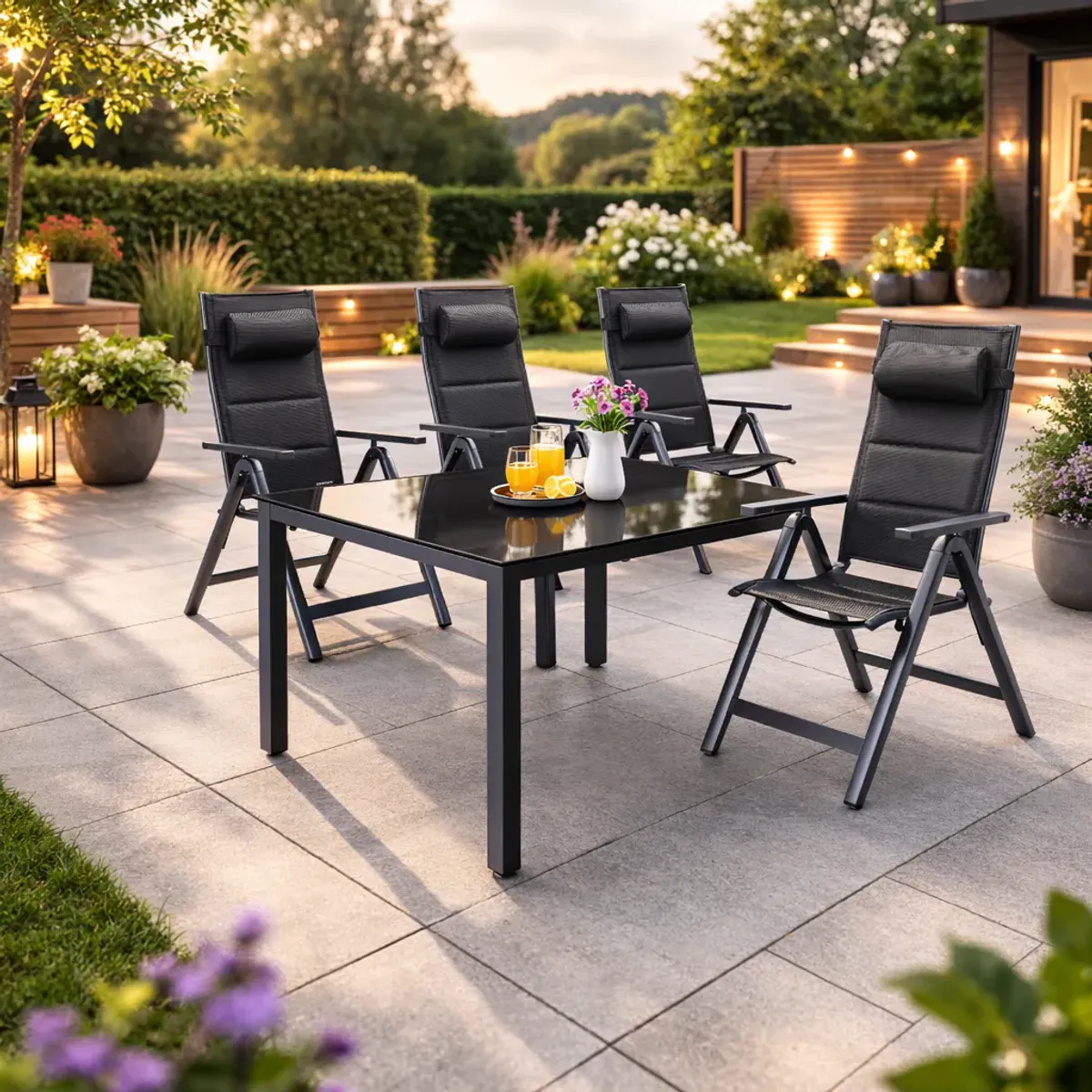 Bern Premium Hagesett i Aluminium 5-delt - Antrasitt