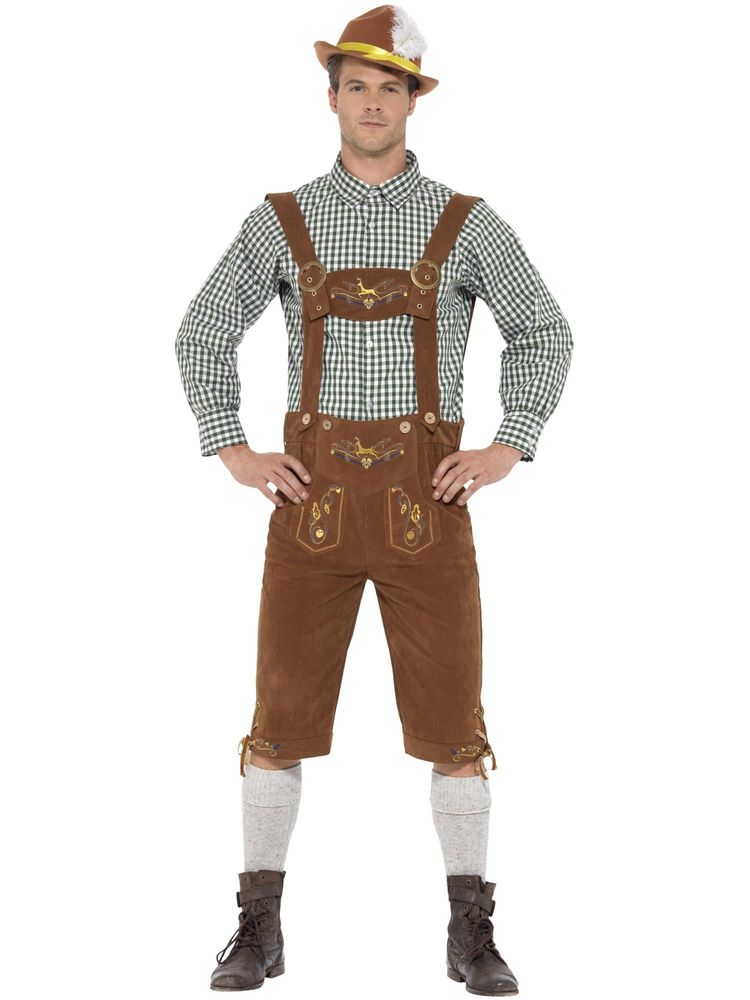 Bavarian Lederhosen kostyme - brun