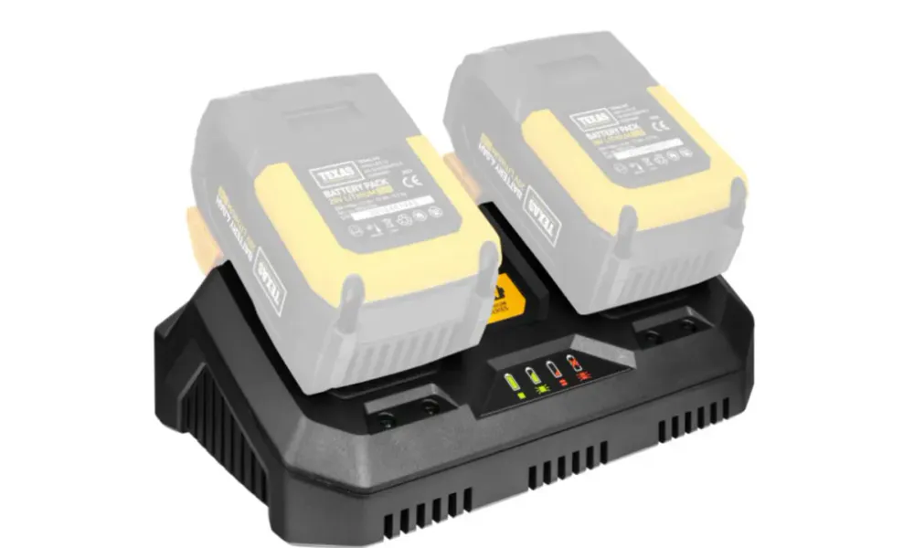 Texas snøfreser batteri 2x20V SBX2020 med 2 batterier og dobbel lader