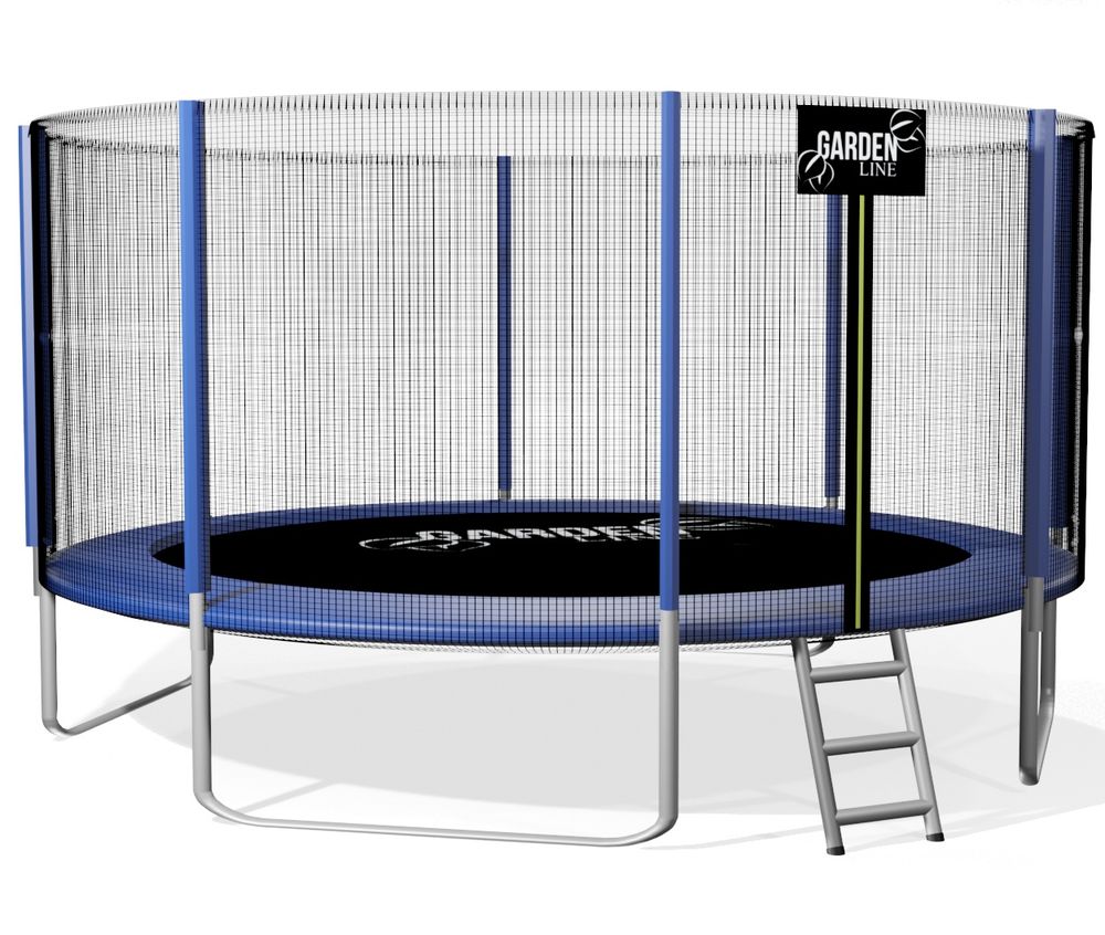 Trampoline 12FT 374 cm med sikkerhetsnett og stige