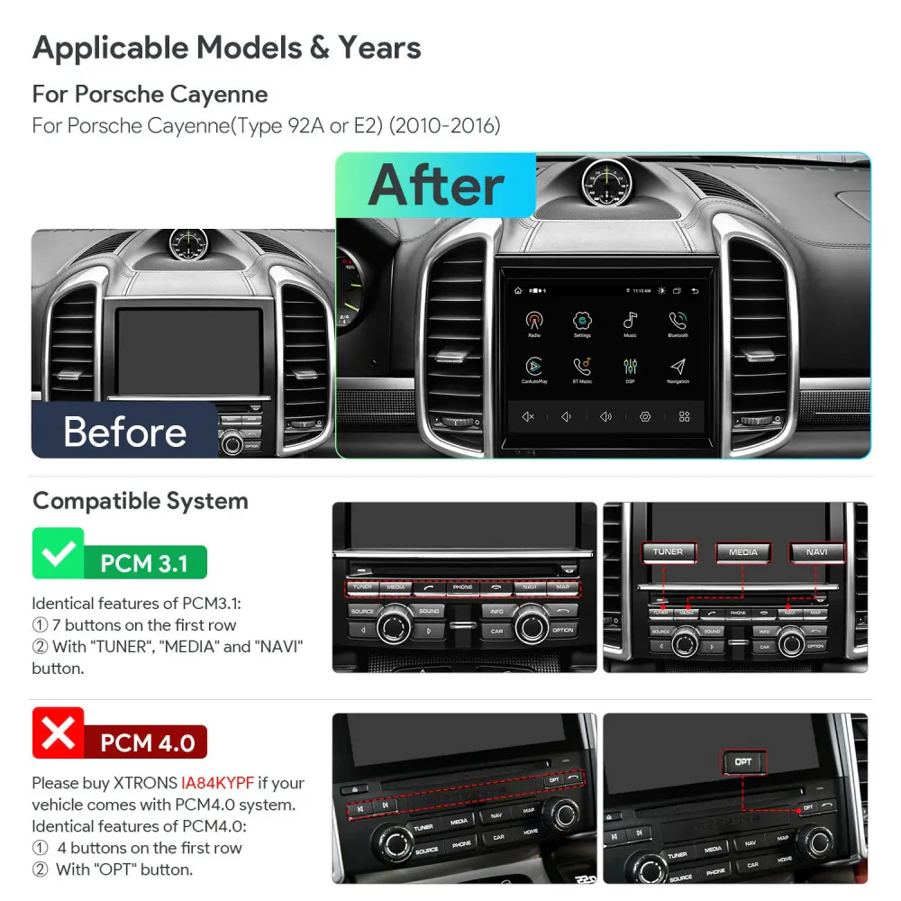Porsche Cayenne Android 14 Bilradio | DAB+ | 4GB+64GB