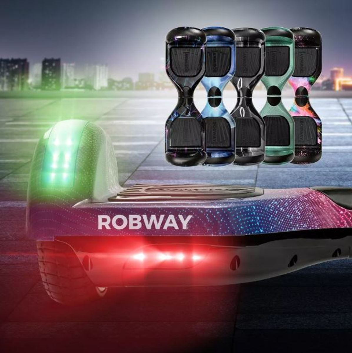 Hoverboard - Robway 700 w - Bluetooth - LED - fargevalg