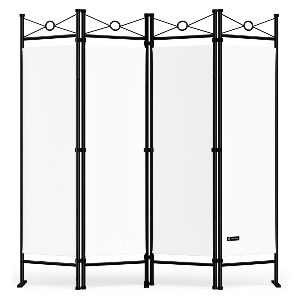 Romdeler 4-delt 180×163 cm Lucca - hvit