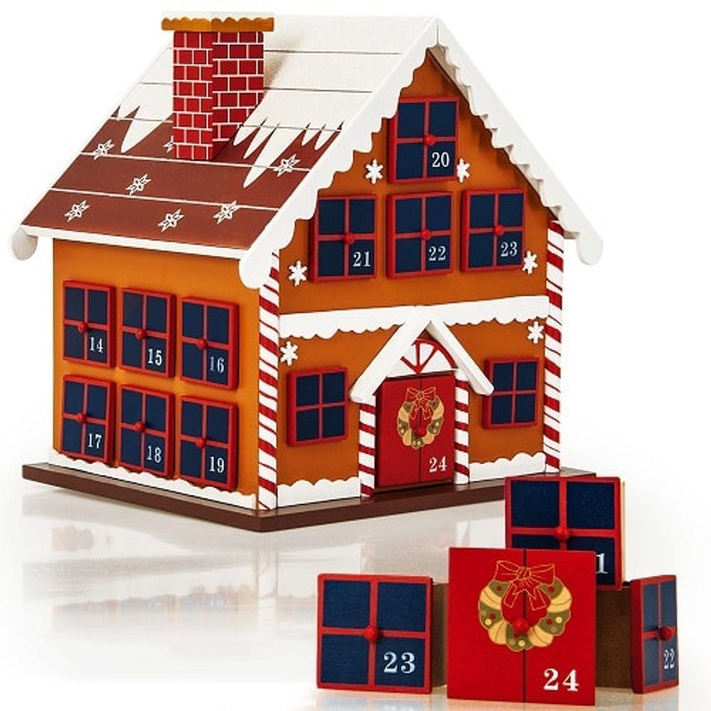 Adventskalender vinterhus MDF