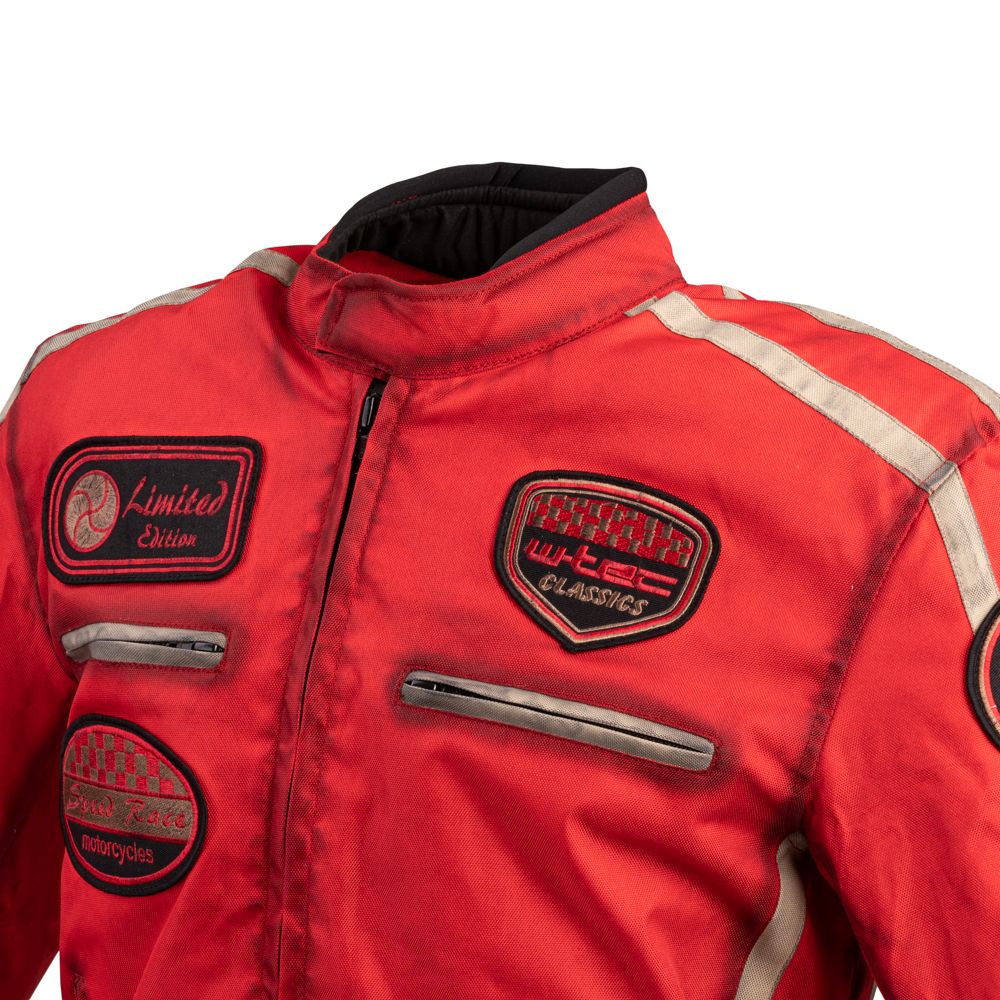 W-TEC Patriot Red Tekstil MC-jakke Herre