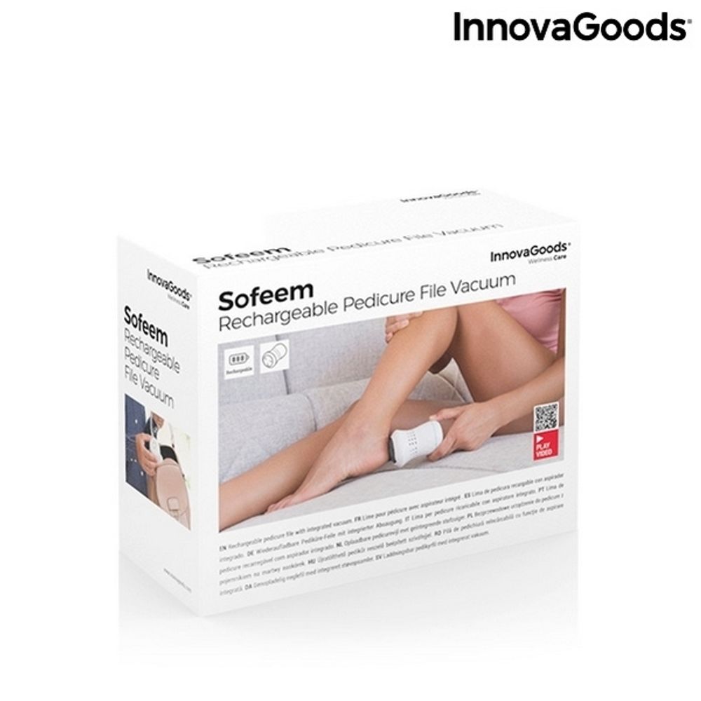 Oppladbar pedikyrfil med integrert vakuum Innovagoods