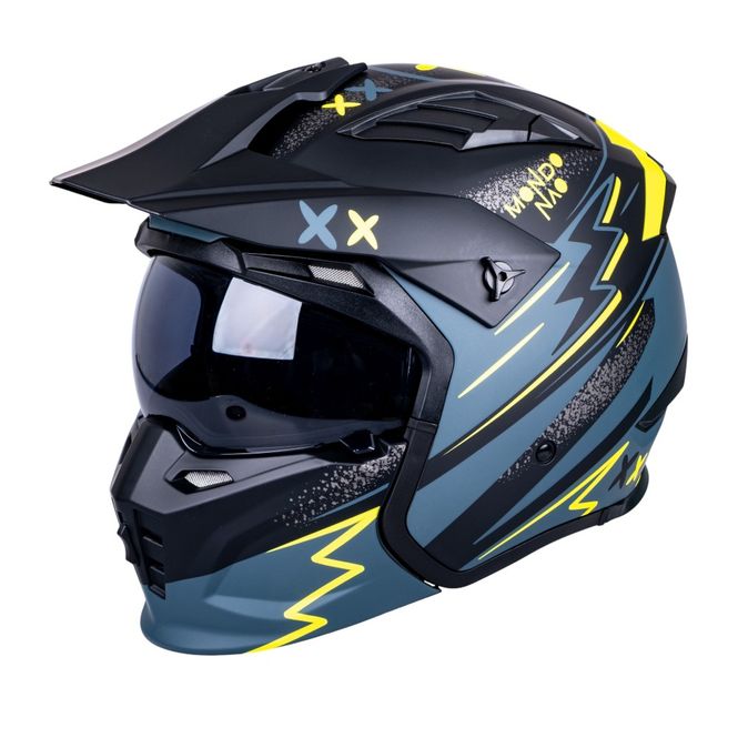 Hovedbilde W-TEC Badalone Graphic MC-hjelm – 3-i-1 matt ...