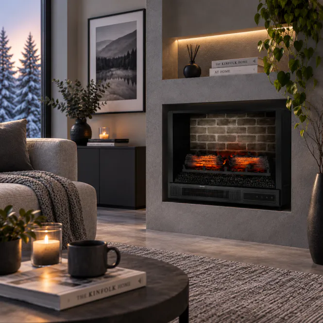 Hovedbilde Elektrisk peis med flammeeffekt - svart 1800 W