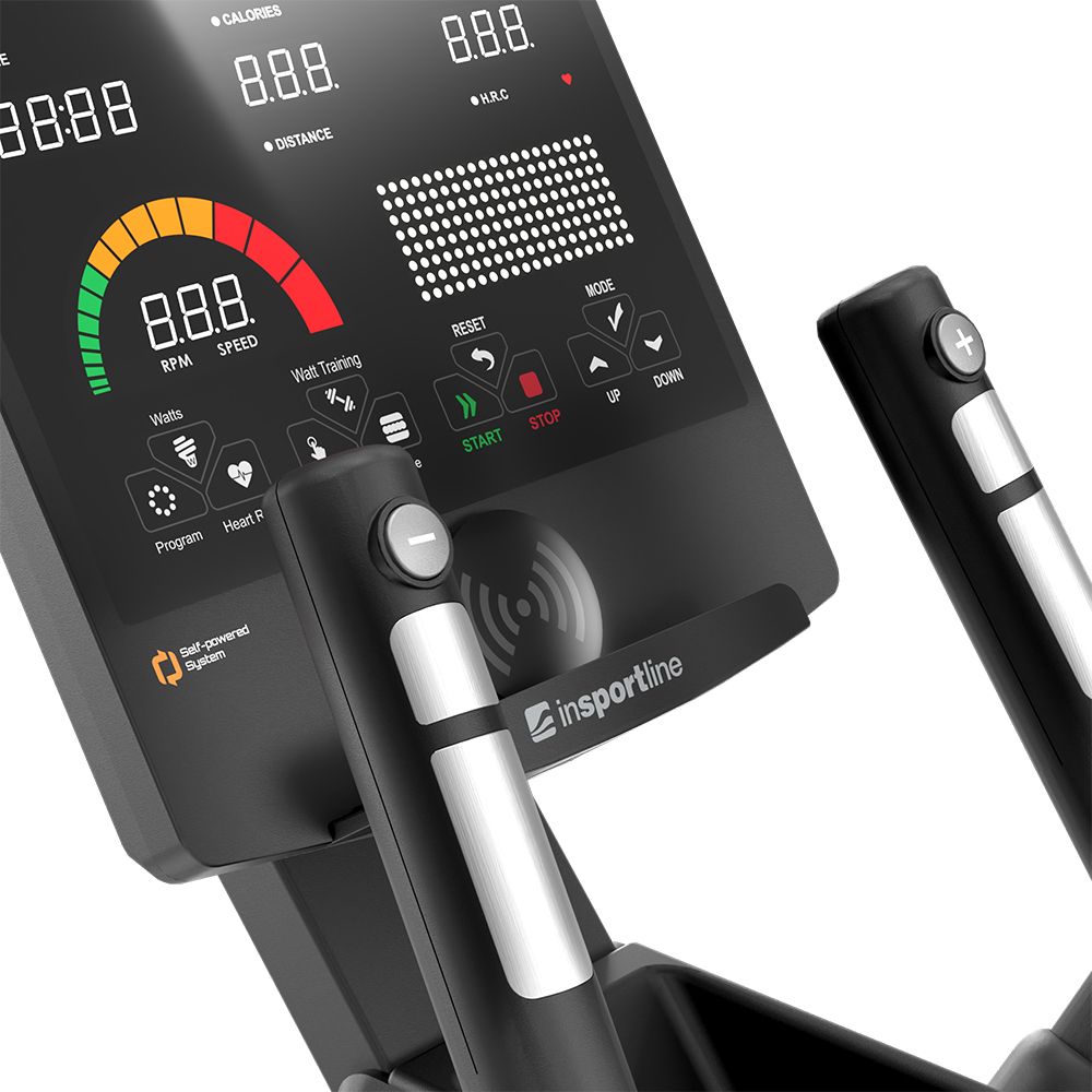 Ellipsemaskin med generator og appstøtte – inSPORTline e-Velocer ET