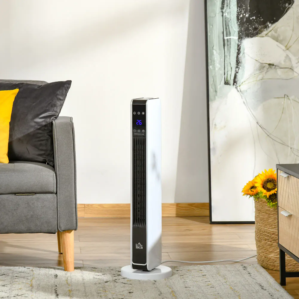 Tårnvifte med varme - 2200 W - timer -og svingfunksjon