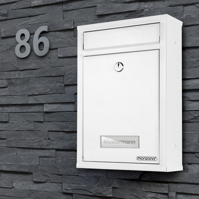 Hovedbilde Postkasse med nøkler 32x22x9cm - hvit
