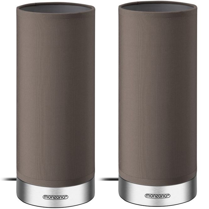 Hovedbilde Bordlamper Monzana Jasmin 2-pack – dimbar taupe