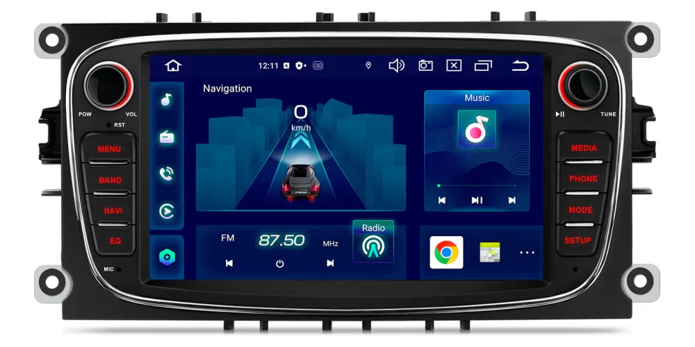 Android 14 DAB+ Bilstereo med 4G, CarPlay og DSP for Ford