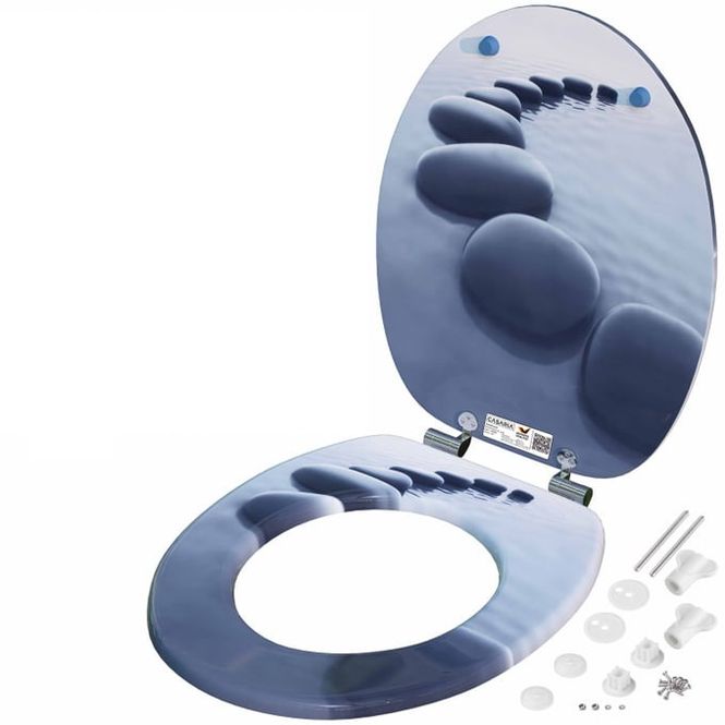 Hovedbilde Toalettsete i steindesign - soft close