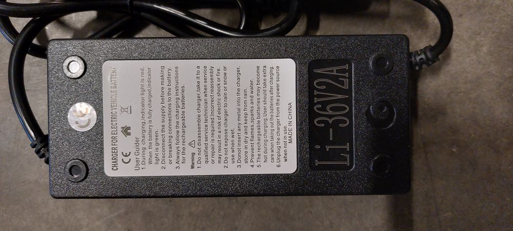 Batterilader ti elsykkel 36V - LIA-FRAN-FH-SE1 og SE6