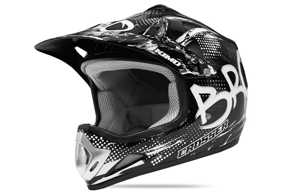 DEMO - Kimo BRO barn crosshjelm sort CE EN 1078