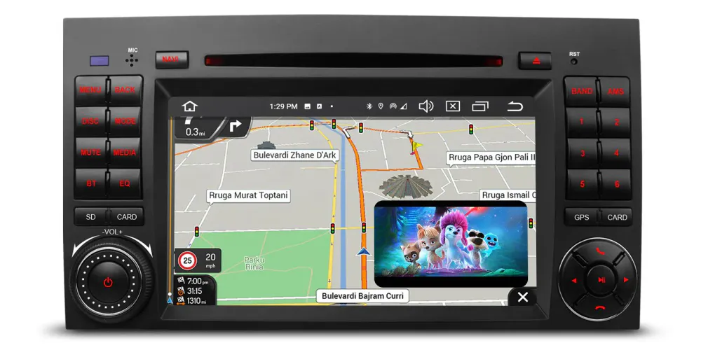 Android 14 bilstereo for Mercedes W245/169/639/906 og VW Crafter