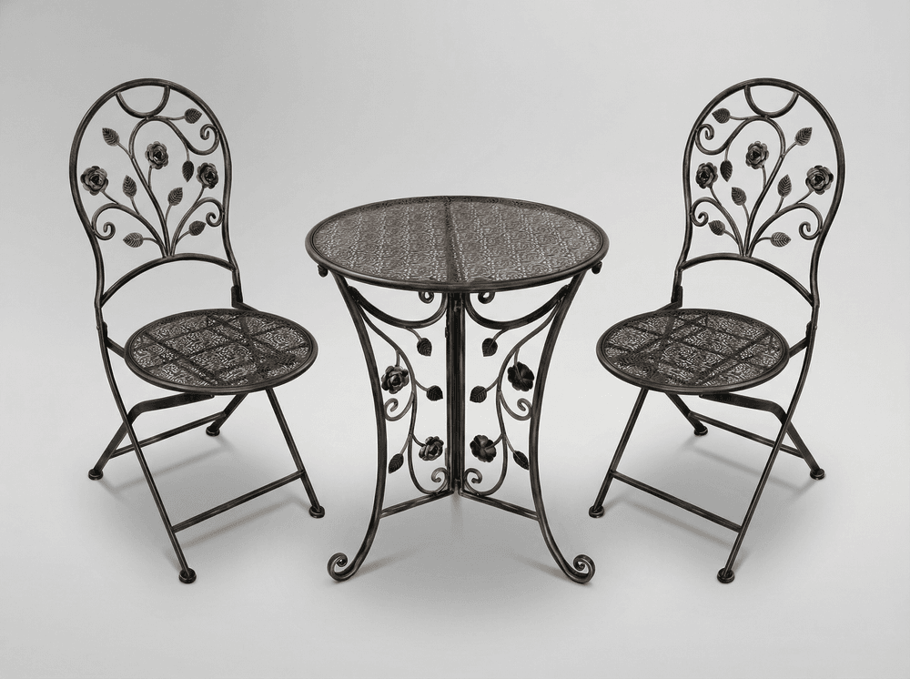 Bistrosett i metall “Madison” - antikk bronse