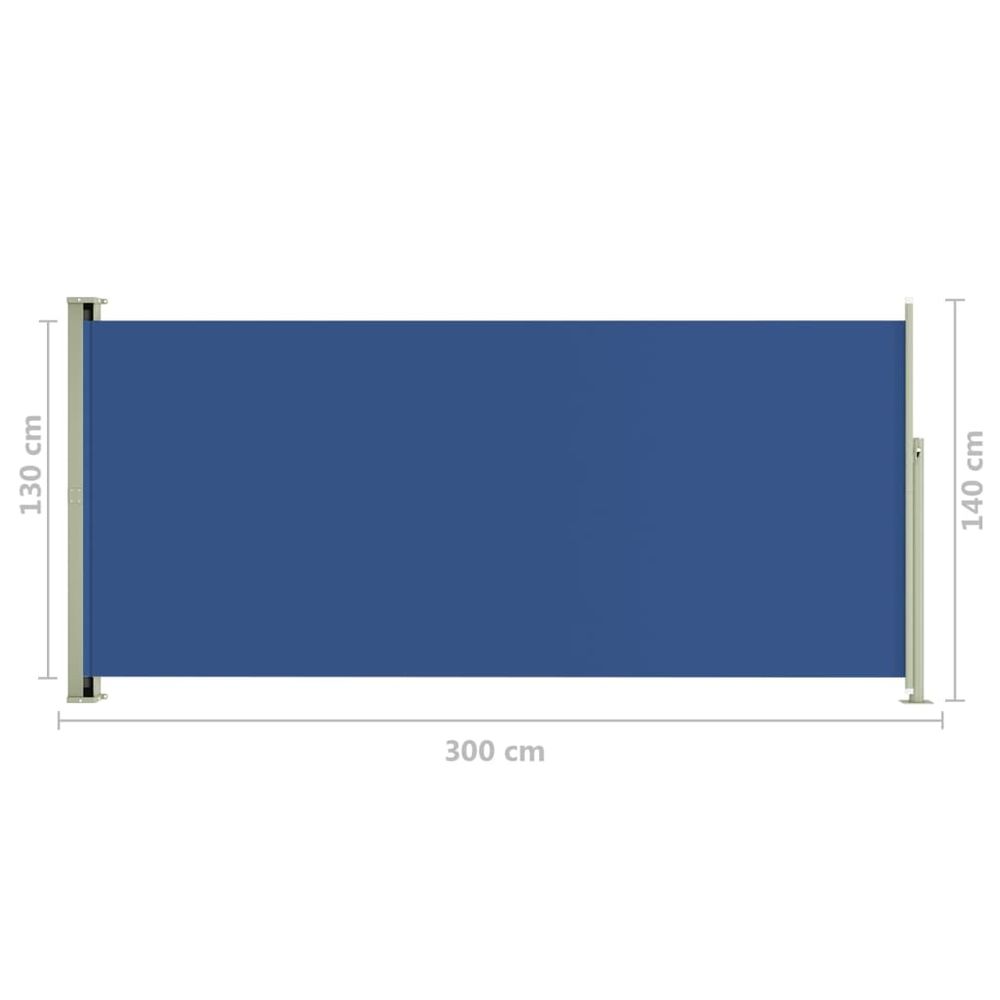 Uttrekkbar sidemarkise 140x300 cm - blå