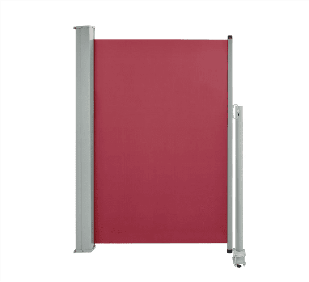 Uttrekkbar sidemarkise 120x300 cm - rød